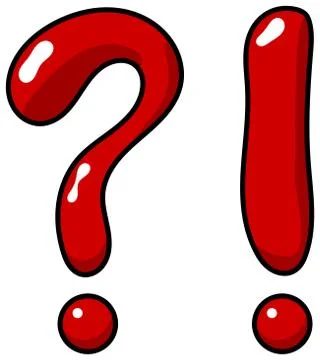 Comic question and exclamation mark Illustrazione stock