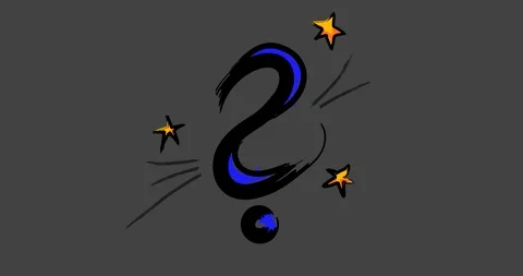 Comic Question Mark in Sketch Style Stock Footage 107307122