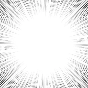 Comic radial lines background Sun rays or star burst element Zoom effect Rect Stock Illustration