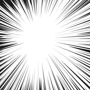 Comic radial speed lines background. Manga speed frame. Cartoon explosion bac Stock Illustration
