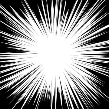 Comic radial speed lines background. Manga speed frame. Cartoon explosion bac Stock Illustration