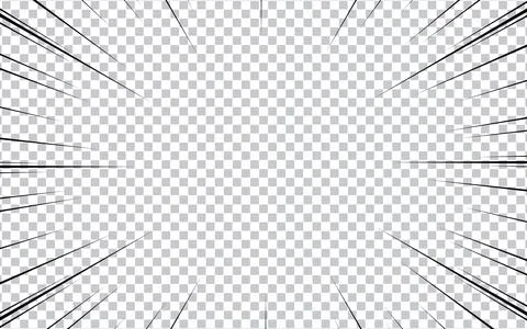 Comic Radial Speed ??Lines background illustration, monochrome vector graph.. Stock Illustration