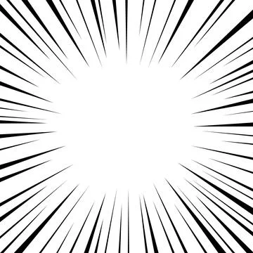 Comic Radial Speed Lines Illustrazione stock