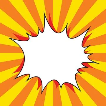 Comic rays and flash, space for text 库存插图