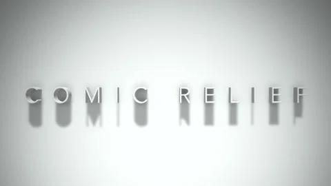 Comic relief 3D title animation white text on a white background Stock-Footage 299701773