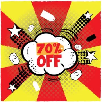 Comic sales Illustrazione stock