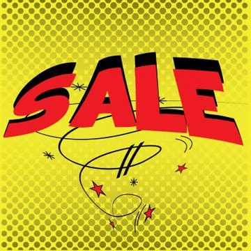 Comic sales Illustrazione stock