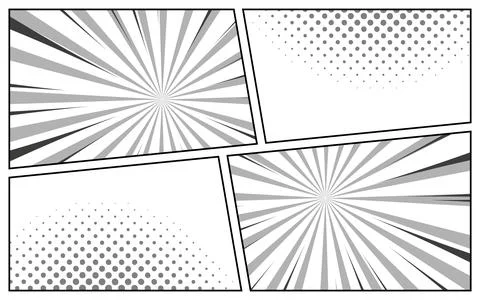 Comic scene set background design Stock Illustration