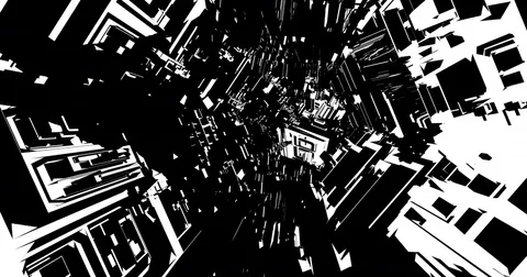 Comic sci-fi tunnel VJ loop Stock Footage 84726027