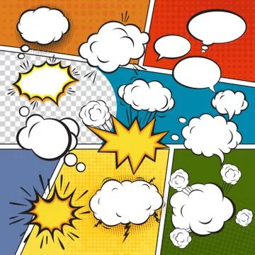 Comic set bubbles Illustrazione stock