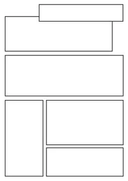 Comic with six grids layout Stock Illustration