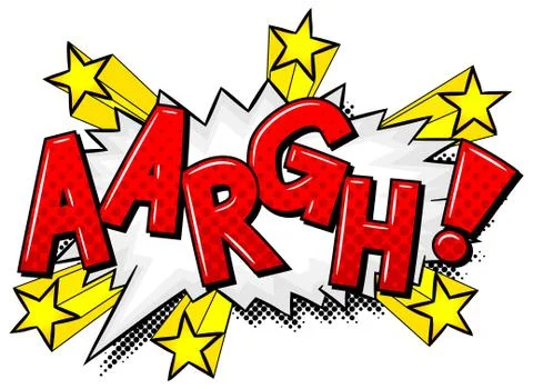 Comic sound effect aargh Stock Illustration