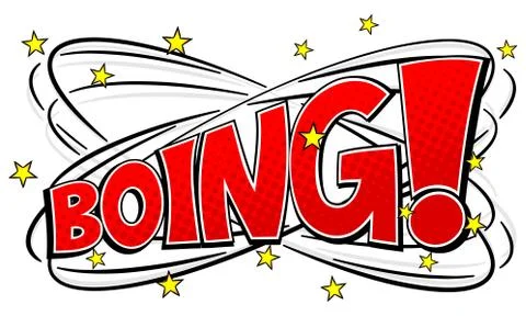 Comic sound effect boing Stockillustratie