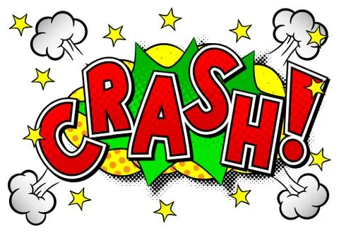 Comic sound effect crash 스톡 일러스트