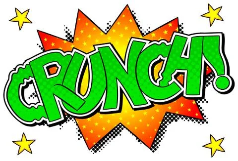 Comic sound effect crunch Stock Illustration