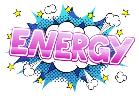 Comic sound effect energy Illustrazione stock