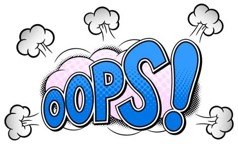 Comic sound effect oops Stock Illustration