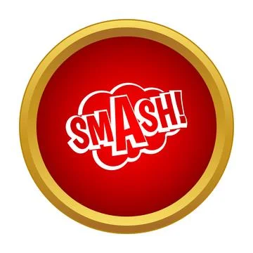 Comic sound effect pop art smash icon Stock Illustration