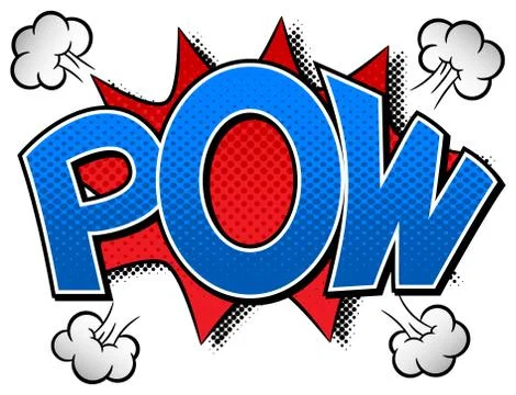 Comic sound effect pow Stock Illustration