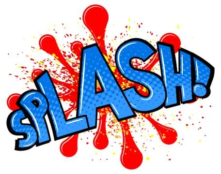 Comic sound effect splash Stock Illustration
