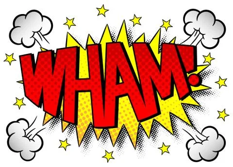 Comic sound effect wham Stock Illustration