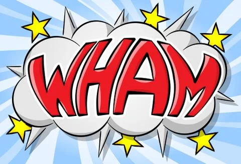 Comic sound effect wham 스톡 일러스트