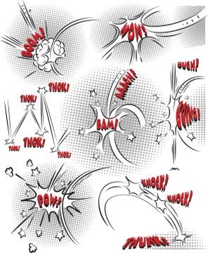 Comic Sound Effects Stock Illustration