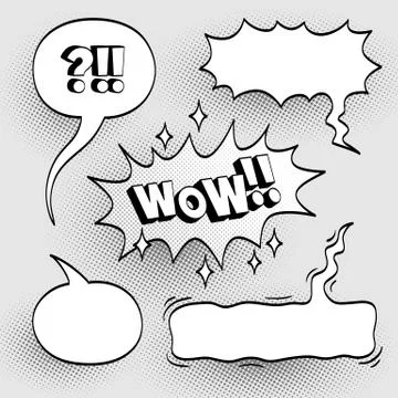 Comic sound effects. Illustrazione stock
