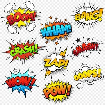 Comic Sound Effects Stock Illustration