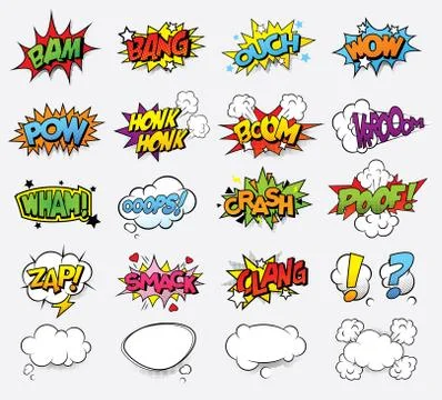 Comic sound effects 스톡 일러스트