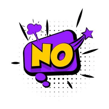 Comic sound effects pop art sound bubble speech with word Lettering NO Stock Illustration