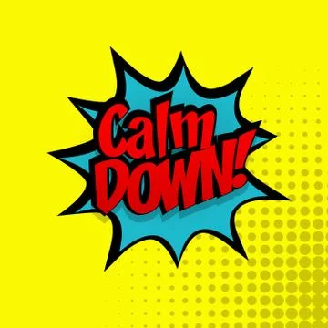 Comic sound effects pop art vector style calm Stock Illustration