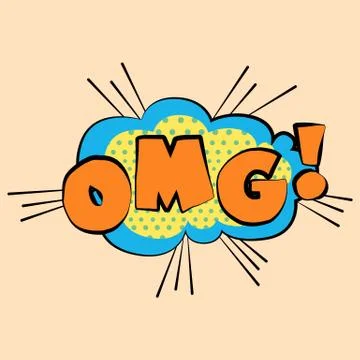 Comic sound effects in pop art vector style.  bubble speech with word and  .. Stock Illustration