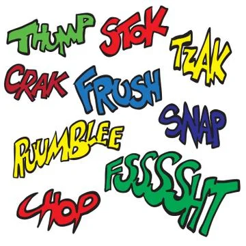 Comic sounds Stock Illustration