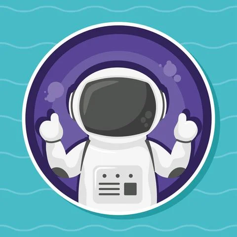Comic spaceman character Stock Illustration