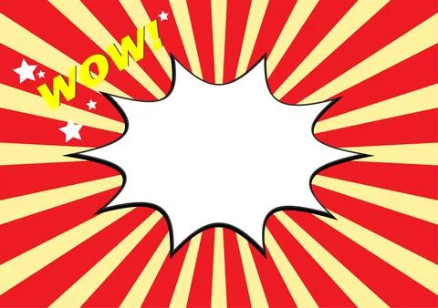 Comic speech bubble background, Pop art style, Vector illustration Stock Illustration