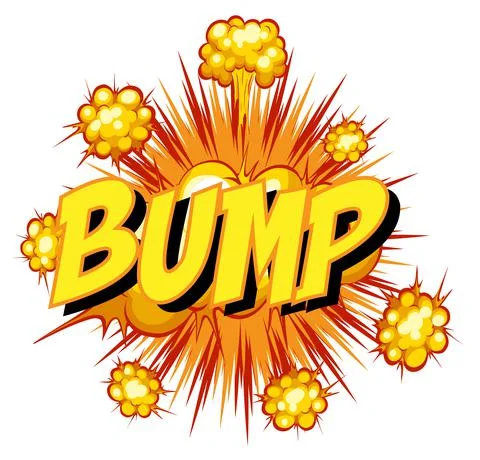 Comic speech bubble with bump text Stock Illustration