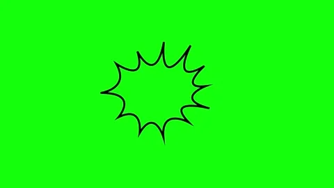 Comic Speech Bubble Burst Animation Green Screen Stock Footage 336013075