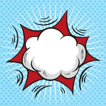 Comic Speech Bubble, Cartoon cloud Stock Illustration