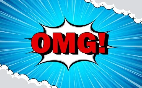 Comic speech bubble with cloud and halftone shadow, pop art style. Stock Illustration