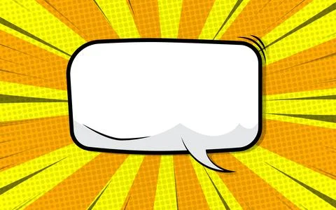 Comic speech bubble with cloud and halftone shadow, pop art style. Stock Illustration