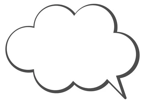 Comic speech bubble. Cloud shape text message Stockillustratie