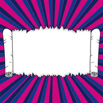 Comic Speech Bubble With Copy Space And Colorful Doodles. Design Of Empty Stock Illustration