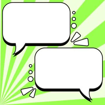 Comic Speech Bubble With Copy Space And Colorful Doodles. Design Of Empty Stock Illustration