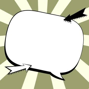 Comic Speech Bubble With Copy Space And Colorful Doodles. Design Of Empty Stock Illustration