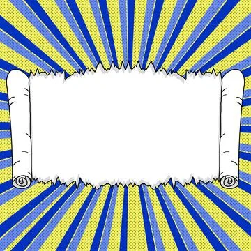 Comic Speech Bubble With Copy Space And Colorful Doodles. Design Of Empty Stock Illustration