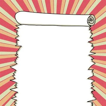 Comic Speech Bubble With Copy Space And Colorful Doodles. Design Of Empty Illustrazione stock