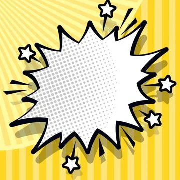 Comic Speech Bubble With Copy Space And Colorful Doodles. Design Of Empty Illustrazione stock