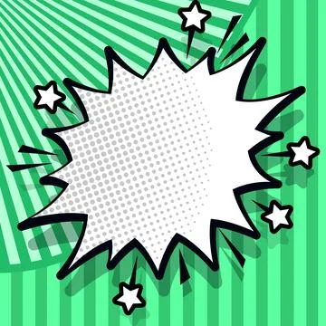Comic Speech Bubble With Copy Space And Colorful Doodles. Design Of Empty Stock Illustration