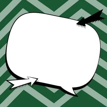 Comic Speech Bubble With Copy Space And Colorful Doodles. Design Of Empty Stock Illustration